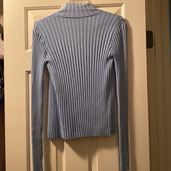 Knit zip-up jacket in blue - Picture 3 of 3